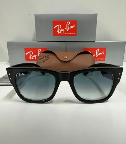Óculos de sol ray-ban mega wayfarer degrade lentes de cristal