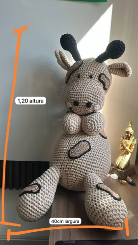 Amigurumi girafa urso gigante- personalizada e única
