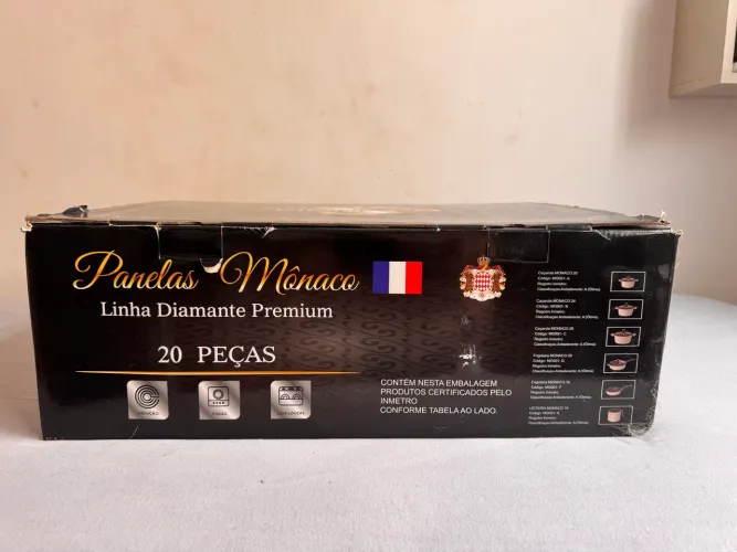 Conjunto de Panelas Mônaco Linha Diamante Premium 20 Peças - Nova Nunca Usada