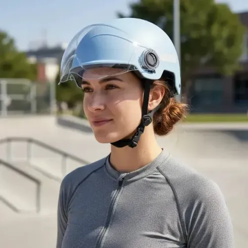 Capacete para bike elétrica com viseira