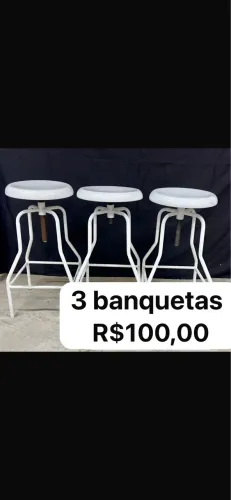 Banquetas de ferro para loja