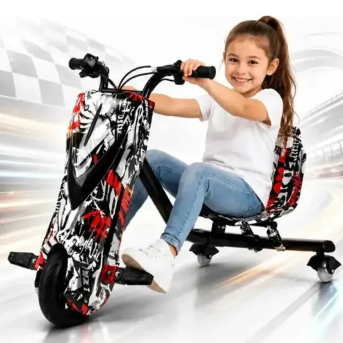 Triciclo Eletrico Infantil Drift 350w 36v Luzes Rgb E Brinde