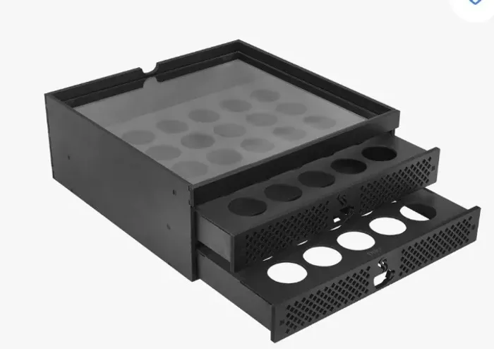 Vendo porta capsula de café em madeira com tampo de vidro