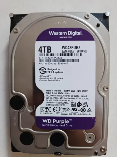 Hd wd Purple 4tb cftv dvr nvr 