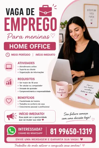 Vaga de emprego home office 