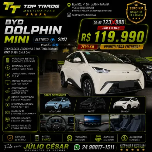 BYD Dolphin Mini (Elétrico) 2026