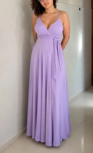 Vestido de festa lilás, lavanda - Madrinha de casamento, formatura e eventos especiais.