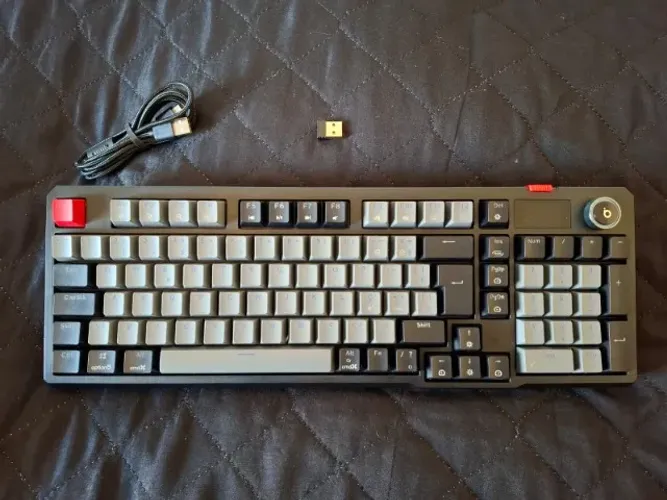 Teclado Mecânico Gamer Sem Fio Tri-Mode BT5.0/2.4 G/USB-C RGB Hot Swap Anti Ghosting