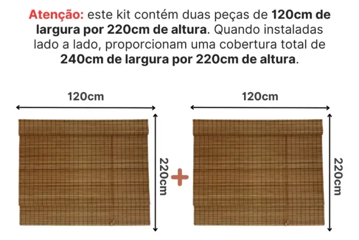 Persiana Romana Bambu Block