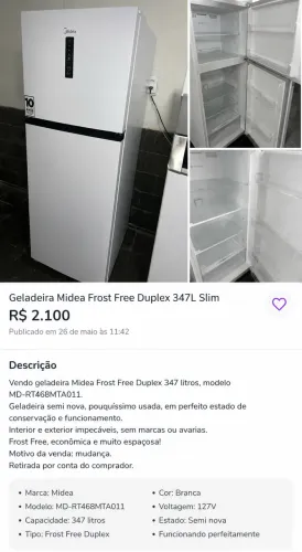 Geladeira SEMI NOVA