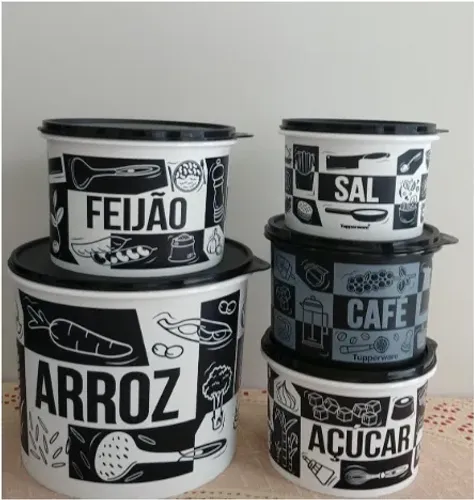 Kit de Mantimentos Tupperware Pop Box Pomoção 5pcs