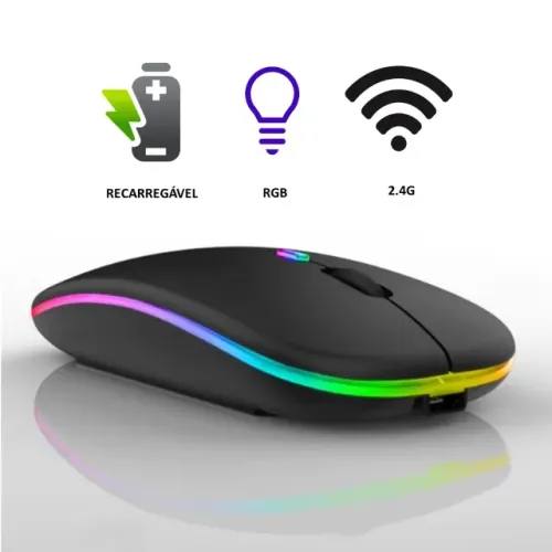 Mouse sem Fio Recarregável