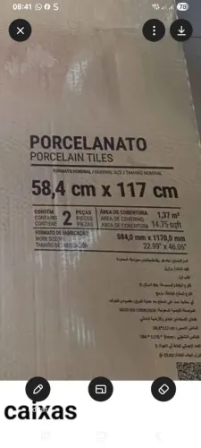 Vendo 10 caixas porcelanato acetinado