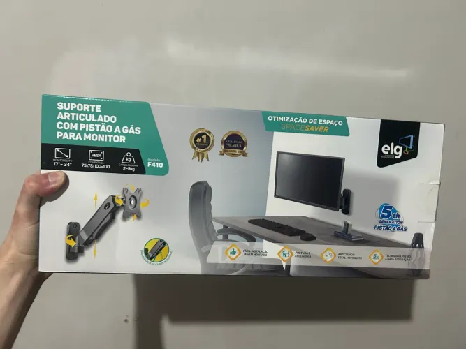 2 Suportes de Parede ELG Articulado Para 2 Monitores!!