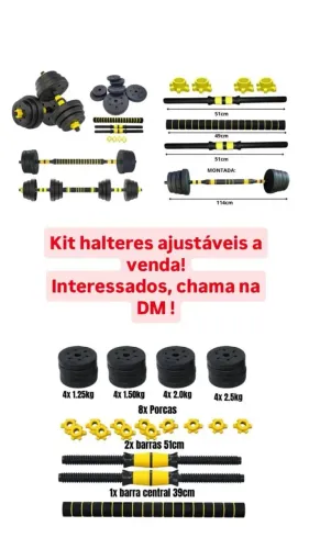 Kit halteres + suporte anilhas