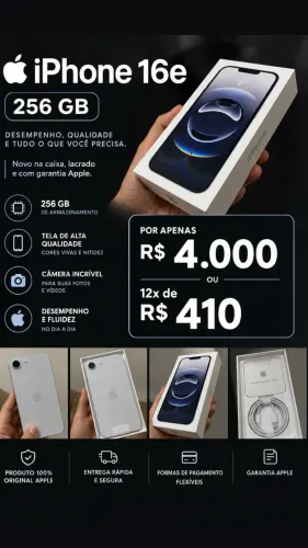 iPhone 16e NOVO