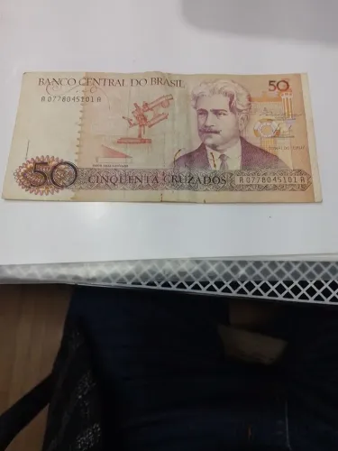 Cédula antiga de cruzado 50 cruzados. Retirar comigo ou envio.  