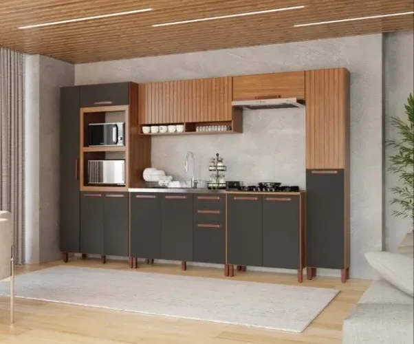 Armário de Cozinha Monza Completa 14 Portas 2 Gavetas