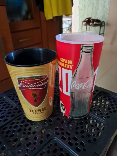 Copos Copa 2014 - Coca-Cola e Budweiser - 30 Reais cada