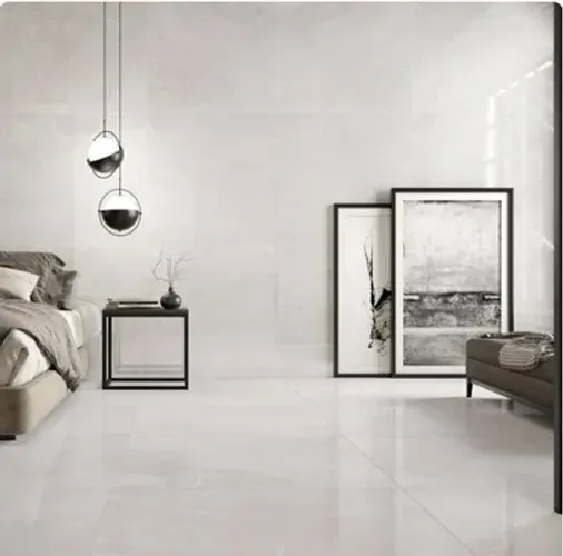 Porcelanato Marmorizado Acetinado Cinza 