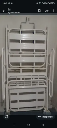 Cama hospitalar com duas manivelas