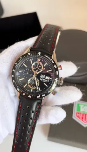 Relogio Tag Heuer Carrera - Couro preto - Automatico 