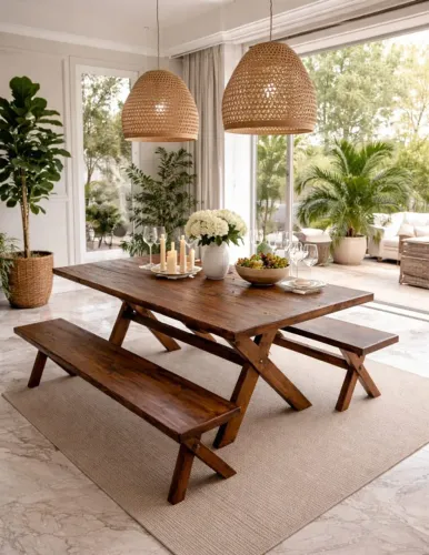 MESA RUSTICA IMBUIA 2 X 80 NOVA