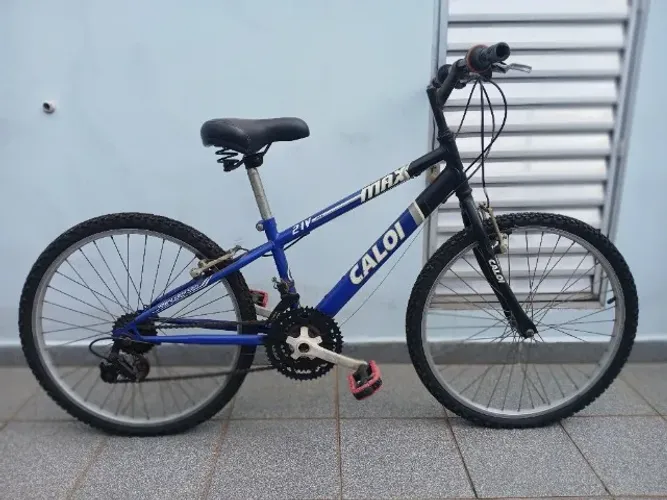 Bicicleta Caloi Aro 26 Azul Pneus Novos