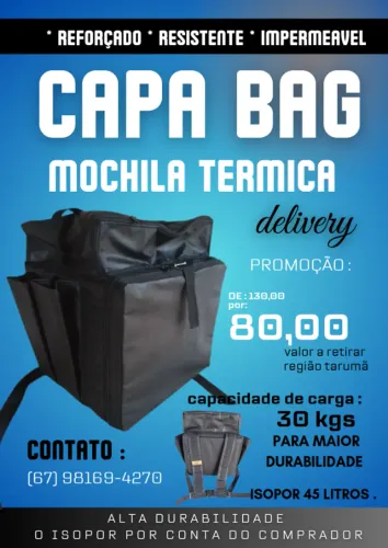 bag mochila termica delivery 45 litros 