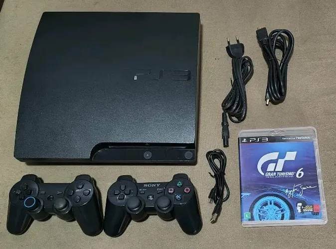 PS3 SLIM 500GB DESBLOQUEADO HEN 4.93 (Ler Descrição)