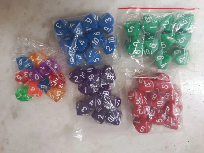 Dados D10 - Vampiro a máscara 