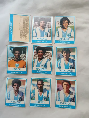 Lote de futebol cards ping pong  - Time do Londrina 