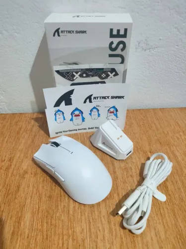 Mouse gamer Shark attack x11 Branco Novo