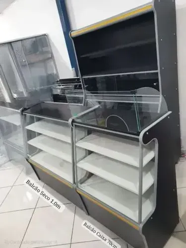 Balcão Vitrine Seco Expositor para Padarias NOVO ART01