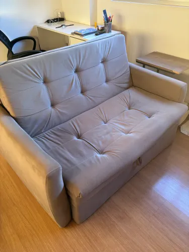 Sofá-Cama 2 Lugares Cinza