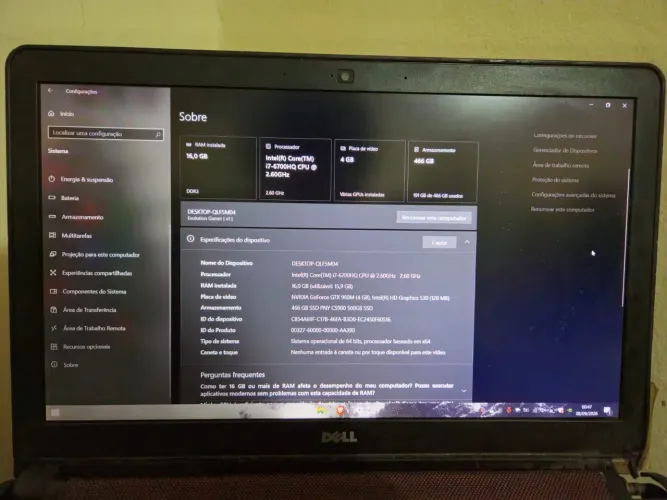 Dell Inspiron 15 7559 | i7 + GTX 960M 4GB + 16GB RAM + Kit Gamer | Aceito ofertas.