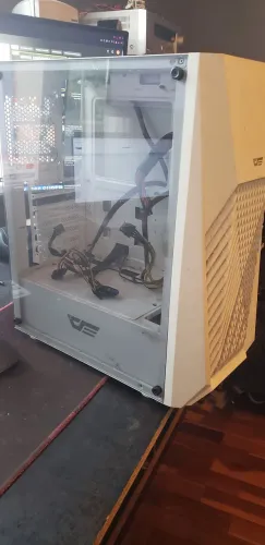 Gabinete vidro temperado + fonte 500w bronze