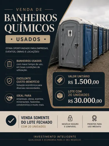 Venda banheiros químicos usados