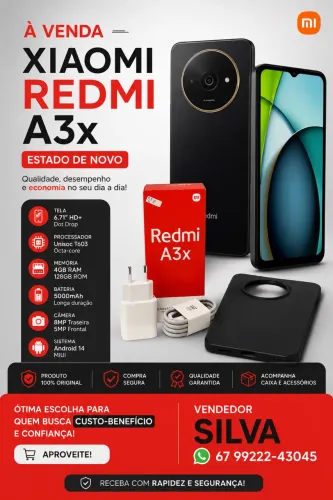 XIAOMI REDMI A3X 128GB - ESTADO DE NOVO