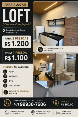 Aluguel de loft mensal