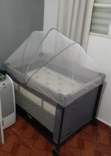 Berço Ninho + Colchão + Carrinho + Cadeirinha Alimentação + Banheira