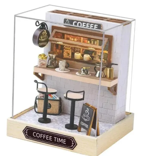Miniatura Diy Cafeteria / Faca você mesmo