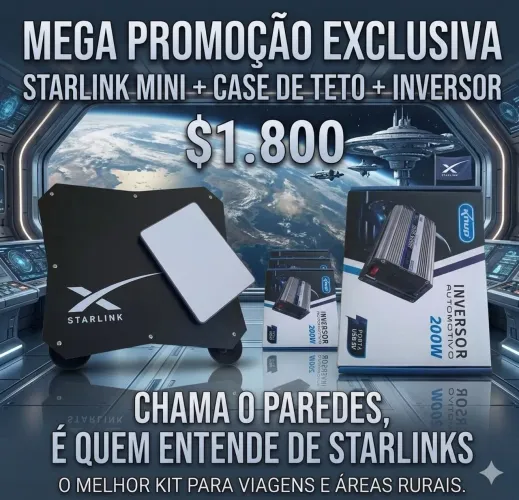 STARLINK + CASE + INVERSOR