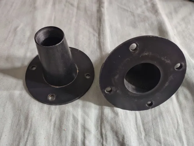 Par de Adaptador Flange Rosca Preto - Plástico Para Driver - Corneta
