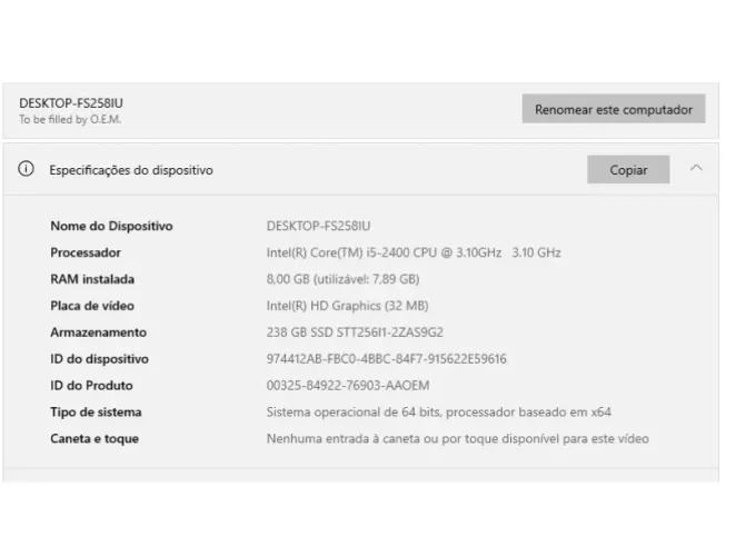 Kit Placa-Mãe + Processador Intel i5 2ª Ger + 8GB RAM + SSD 240GB + Air Cooler