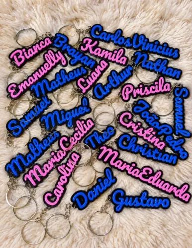 Chaveiros personalizados com nome