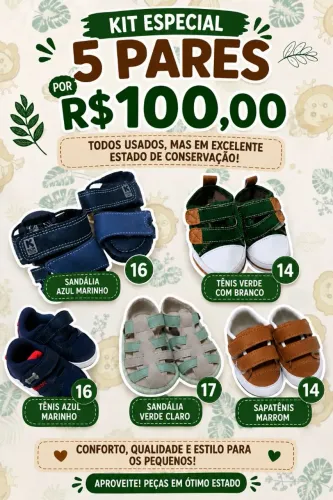 sapatinhos e sandálias infantil masculino