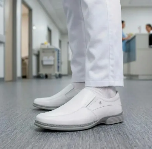 Sapato Social Couro Natural Branco
