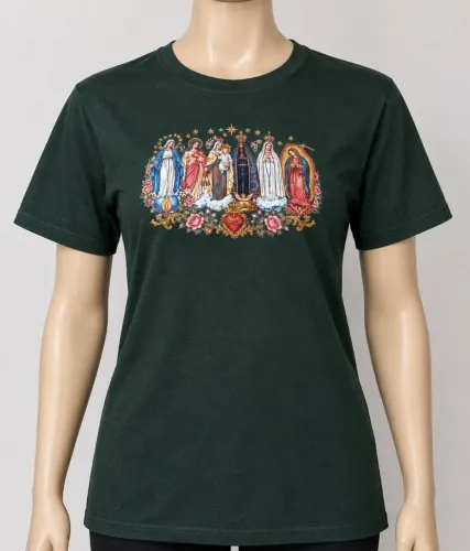 Camisa Feminina Verde-escura 100% Algodão - Tamanho M