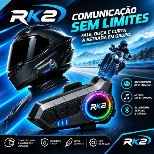 Fone Capacete Bluetooth Moto